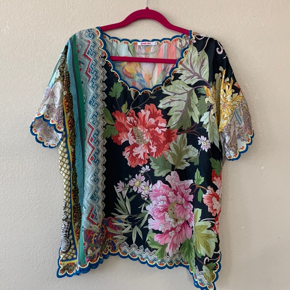 Johnny Was Silk blouse